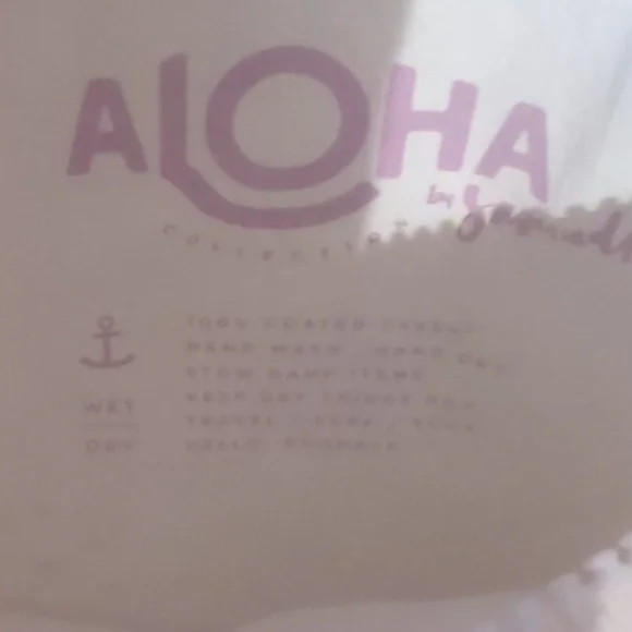 Aloha Reversible Floral Print Tote Bag with Black Straps - Picture 10 of 10